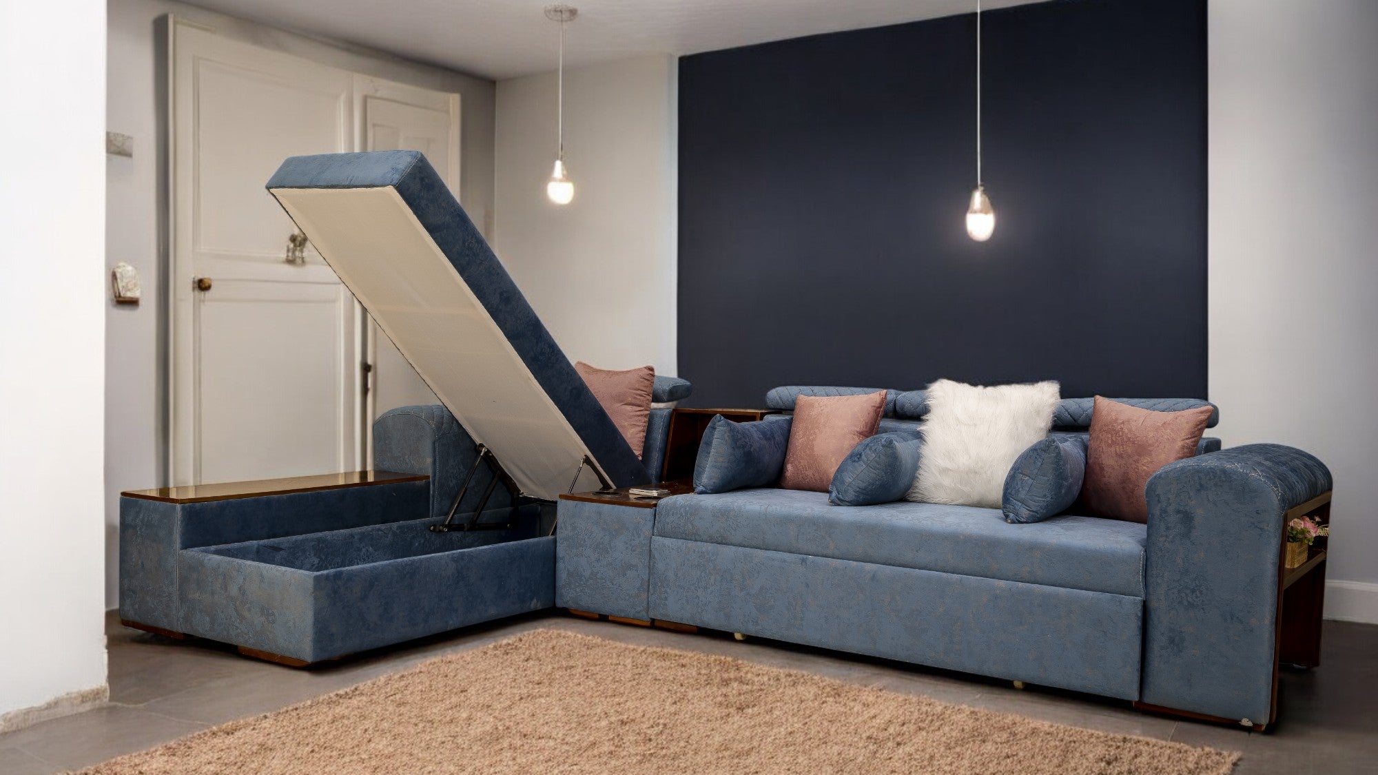 ركنة سرير وسحارة 140