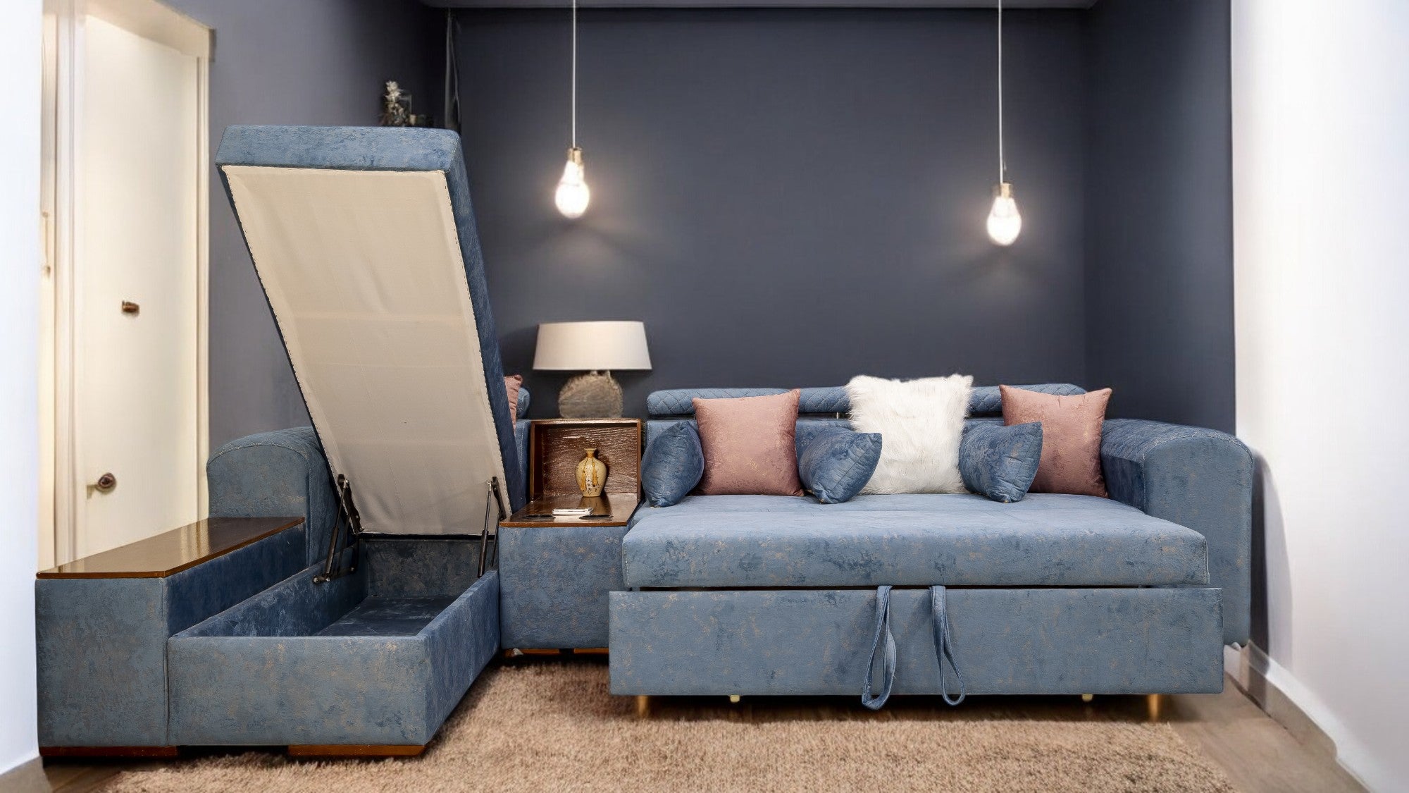 ركنة سرير وسحارة 140